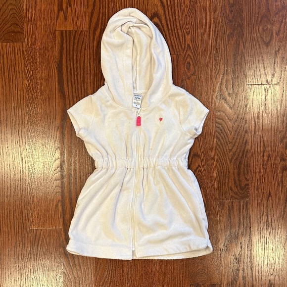 Gil toddler white terry cloth swim cover up zip up size 3t - Picture 1 of 1